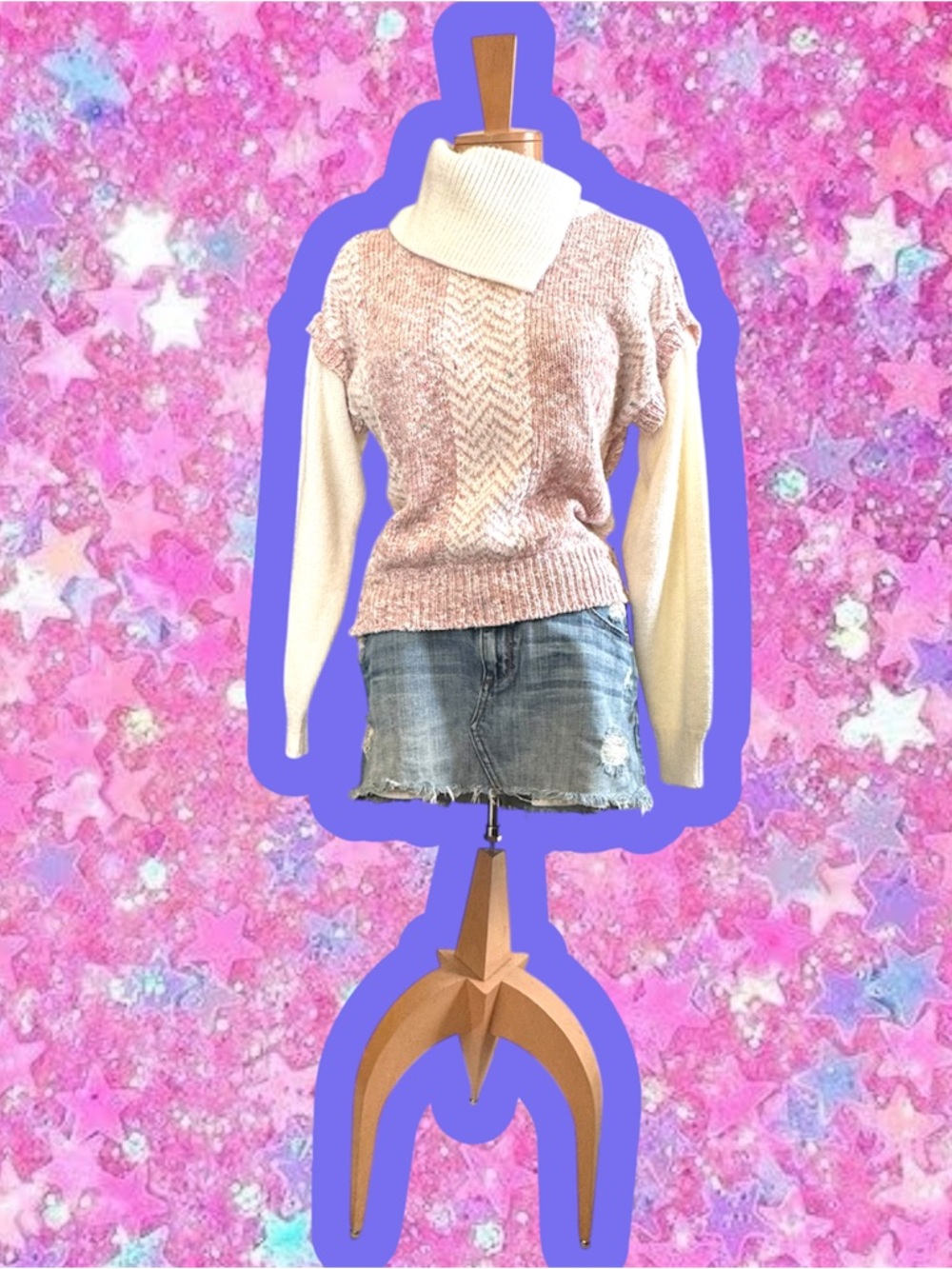 Collections vintage 1980s sweater NWOT  M L cowl Deb 80s 90s 1990s top gitano